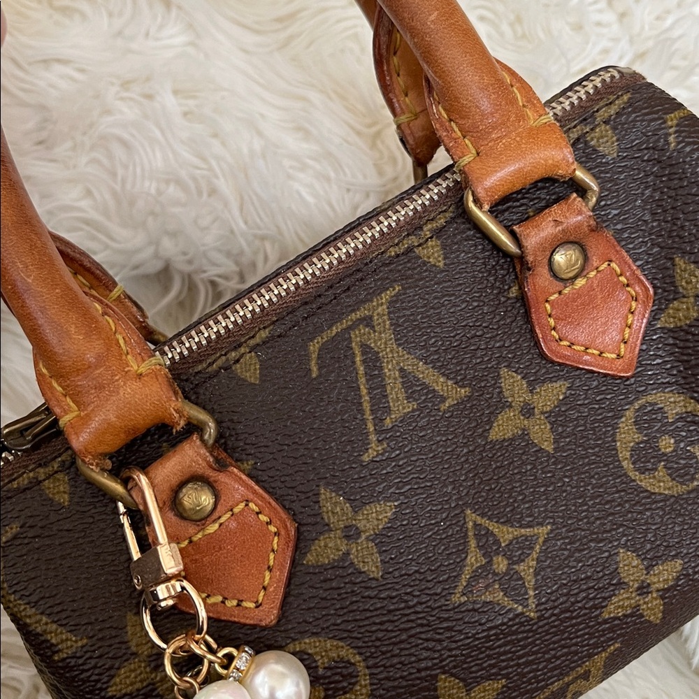 Louis Vuitton Speedy Nano Mini Top Handles LV Monogram Tote Bag - Picture 11 of 15